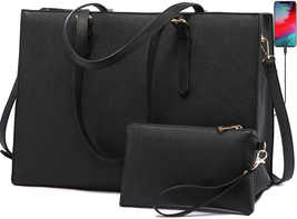 Women&#39;s LOVEVOOK Laptop Bag   Leather Shoulder Bag Purse Set, 2Pcs, Fit ... - $87.11