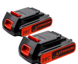 2Pack 20V 3.0AH Lithium-Ion Battery for Black &amp; Decker 20 Volt LB20 LBX20 LBXR20 - £15.82 GBP