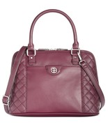 Giani Bernini Red Wine Quilted Dome Medium Satchel Bag Handbag Purse - £30.67 GBP