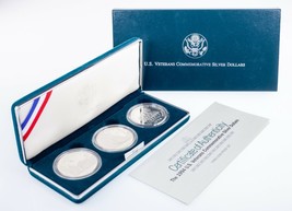 1994 US Veterans Commemorative Silver Proof Set w/ Box and CoA - £187.54 GBP