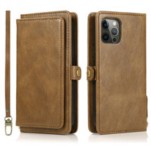 For iPhone 15 14 Pro XS Max XR 8 Plus Leather Magnetic back Flip Wallet Case  - £56.59 GBP