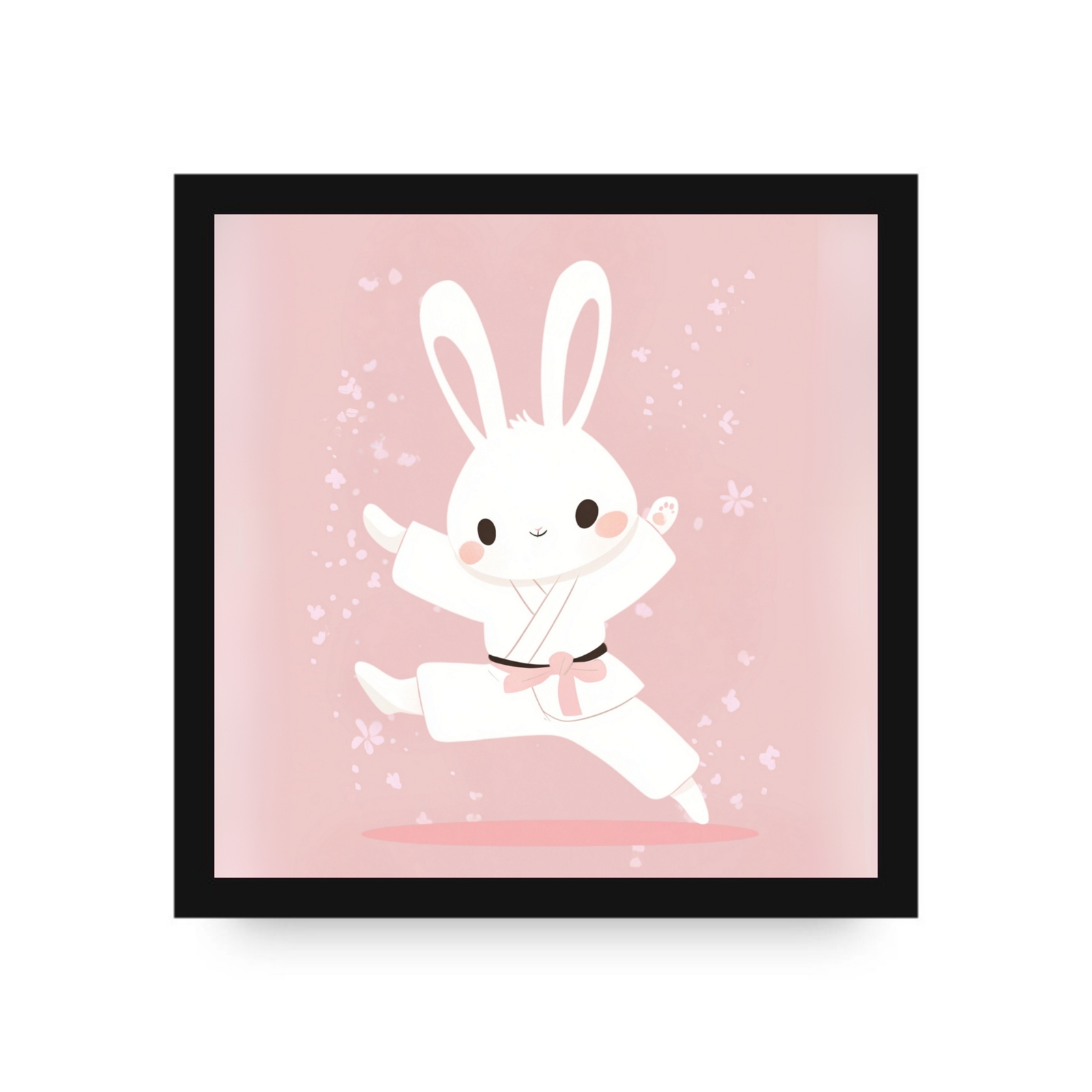 Basil the Black-Belt Bunny Canvas by Dancing Littles Jungle - $35.99+