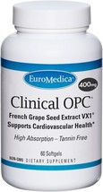 Euromedica Clinical OPC - 60 Softgels - Tannin-Free Grape Seed Extract - £36.66 GBP