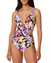 One Piece Swimsuit Monokini White Floral Print Size Large BAR III $88 - NWT - £14.17 GBP