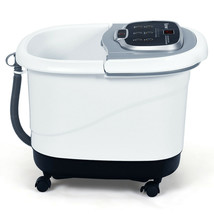 Portable All-In-One Heated Foot Bubble Spa Bath Motorized Massager-Gray - Color - £120.00 GBP