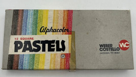 Vintage Weber Costello Alphacolor Pastels 12 Squares USED U59 - £7.07 GBP