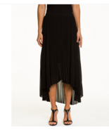 Le Chateau Pleated Chiffon Flared Skirt Size 4 Color Black - $1,224.99 MXN