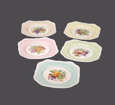 Five Johnson Brothers California square salad plates made in England. - $124.97