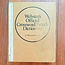 1981 Merriman Webster&#39;s Official Crossword Puzzle Dictionary 1st Printin... - $18.69