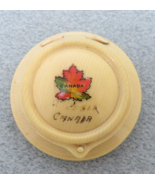 Antique Celluloid Compact Canada Leaf Design Powder Puff No Makeup Souve... - $561.98 MXN