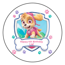 12 Personalized Paw Patrol Inspired Stickers, Birthday, Labels, Tags,Fav... - £6.27 GBP