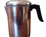 Vintage Revere Ware Percolator 1801 8-Cup Stove Coffee Pot Copper Glass ... - $39.55