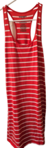 Old Navy Womens Tank Dress Size M Red / White Striped Cotton Polyester N... - $9.92
