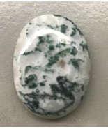 Tree Agate Cab, 40x30mm, Cabochon 30x40mm moss green - £6.25 GBP