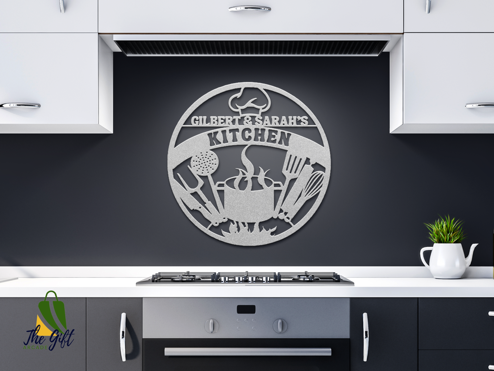 Personalized Kitchen Metal Wall Art - Family Signs Decor for Homes & Restaurants