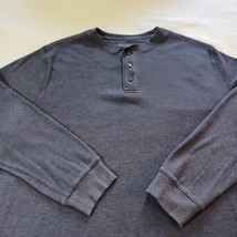 Saddlebred 3-Button Mens Blue Cotton Blend Pullover Sweatshirt Long Sleeve Sz XL image 5