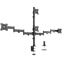VIVO Quad Monitor Heavy Duty Desk Mount 3 + 1 Stand Holds Four Screens up to 24&quot; - £138.02 GBP