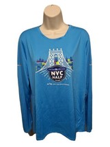 2020 NYRR United Airlines NYC Half Run Womens Blue Long Sleeve XL Jersey - £18.12 GBP