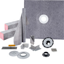 VEVOR Shower Curb Kit 48&quot;x48&quot; with Central Drain PVC Waterproofing - £221.77 GBP