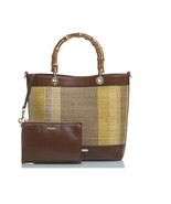 Brahmin Hayden Multi Isla Straw Italian Leather Trim Tote-Shoulder Bag - $247.78