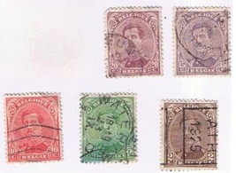 Belgium King Albert I 1915 Lot Of 5 - £0.55 GBP