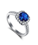 3.00 CT Round Cut Simulated Diamond Engagement Ring 14K White Gold Plated - $69.92 CAD