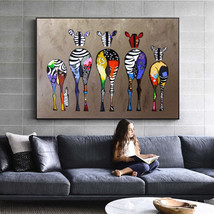 Abstract Zebra HQ Canvas Print African Animals - $28.25+