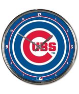 Chicago Cubs Logo Chrome Clock - MLB - $31.03