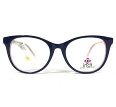 Indi Kinder Brille Rahmen KG 6001 Nv Marineblau Pink Rund Cat Eye 47-17-135 - £18.17 GBP