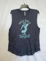 Delta Apparel &#39;Yoga Girls Are Twisted&#39; Boyfriend Tank Top Size XL NWOT - £8.55 GBP