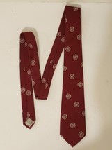 Cornell Neck Tie University Campus Store Polyester Red Silver Crest Vintage - £17.54 GBP