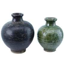 2 Ming Chinese Stoneware Small Jars - $259.86