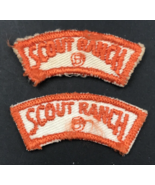 Lot of Two (2) Vintage Boy Scouts BSA Orange Scout Ranch Patch 1.75&quot; x 0... - £9.58 GBP