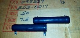 QTY-2 353-0017 50 WATT 7.5 OHM ONAN RESISTOR 2 pc LOT NOS 50 WATT 7.5 OHM - $10.83