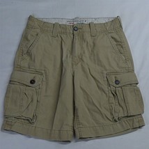 American Eagle 31 x 10 Khaki 100% Cotton Classic Cargo Shorts - $21.99