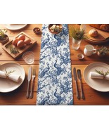 Peacock Cotton Tablecloth Table Runner French Country Dining Decor Elega... - €26,47 EUR