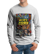 Alice Cooper Musician High-Quality White Cotton Sweatshirt for Men - £24.26 GBP