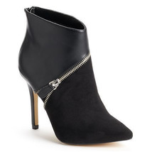 ROCK &amp; REPUBLIC Corbett Ankle Boots Booties Faux Suede Black Stiletto He... - £31.75 GBP