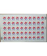 Red White Blue Star 2002 (USPS) STAMP SHEET 1 Cent 50 STAMPS - $19.95