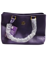 Joy Mangano Elite Couture Satchel Travel Bag Womens Purple Leather With ... - $895.01 MXN