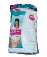 Fruit of the Loom Vtg Hi cut 100% Nylon Panties White 4 Pair 4XL Plus Sz... - $459.95 MXN