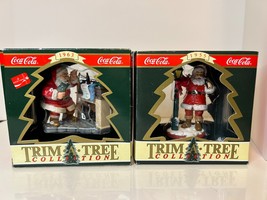 Coca-Cola Trim A Tree Collection Christmas Ornament lot of 2 x93 - $300.33 MXN