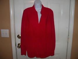 Venezia Jeans Clothing Company Red Long Sleeve Blouse Size 14/16 Women&#39;s EUC - £14.35 GBP