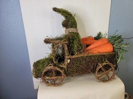 Wire and Vine Bunny Rabbit Driving a Carrot Truck 20 Inches - £21.01 GBP