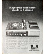 SONY HP-149A - Record Player - 8 Track Stereo - Vintage 1972 Print Ad - - $12.03