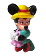Disney Minnie Mouse PVC Figure 1987 Yellow Hat Green Coat Red Heels Cute... - £7.81 GBP