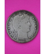 1909 D Barber Liberty Silver Quarter Scarce Semi Key Date Denver Mint 85 - $25.45 CAD
