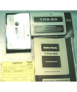 Radio Shack TRS-80 Level I II 4K min Micro Marquee Cassette &amp; Manual Cat... - $11.24