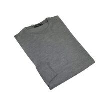 Men PRINCELY Italian Wool Blend Crew Pullover Slim 84001-30 O.Gri Lt Gray 412 image 3