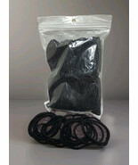 200 Thick Hair Ties Black Elastics Ponytail Holders Hair Bands 2&quot; Dia. B... - €12,33 EUR